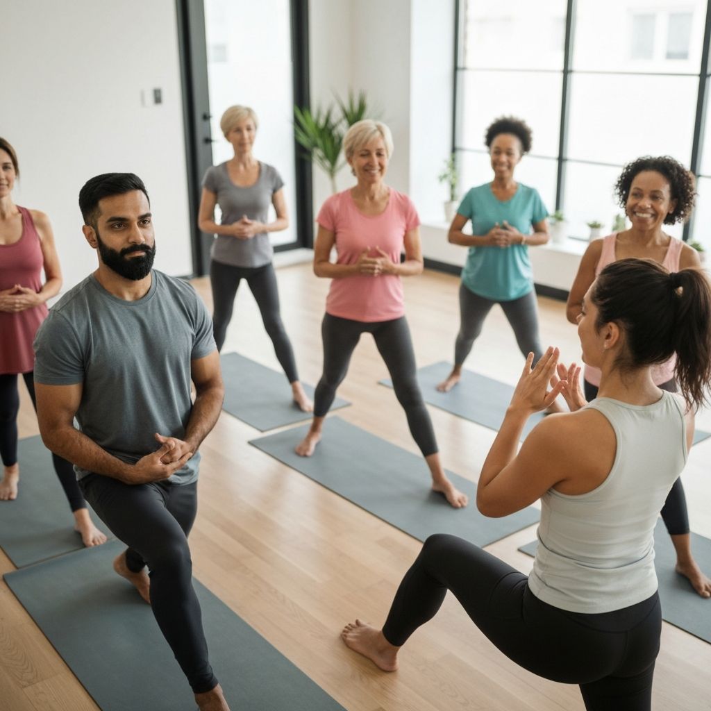 Beginner yoga class